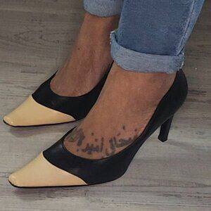 St John Collection Black/ Beige Heels